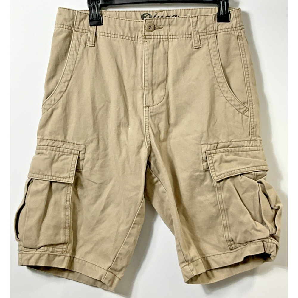 Plugg‎ Men's Tan Khaki Cargo Shorts Size 29 READ